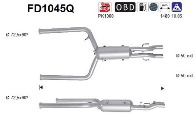 Fppl Ruß-/Partikelfilter, Abgasanlage [Hersteller-Nr. FD1045Q] für Jaguar von FPPL