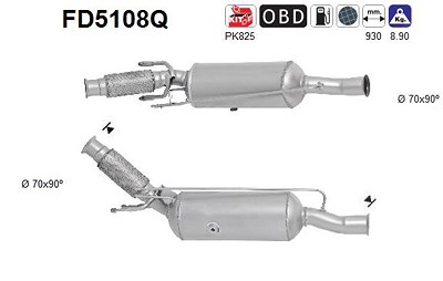 Fppl Ruß-/Partikelfilter, Abgasanlage [Hersteller-Nr. FD5108Q] für Citroën, Peugeot von FPPL