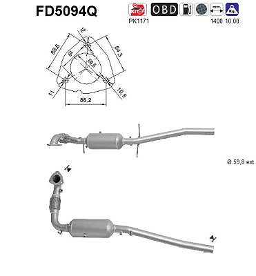 Fppl Ruß-/Partikelfilter, Abgasanlage [Hersteller-Nr. FD5094Q] für Ford von FPPL