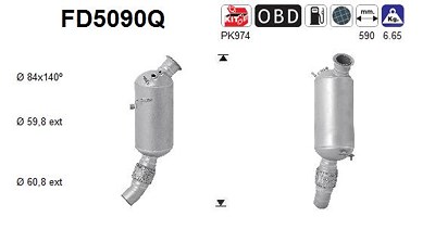 Fppl Ruß-/Partikelfilter, Abgasanlage [Hersteller-Nr. FD5090Q] für BMW von FPPL