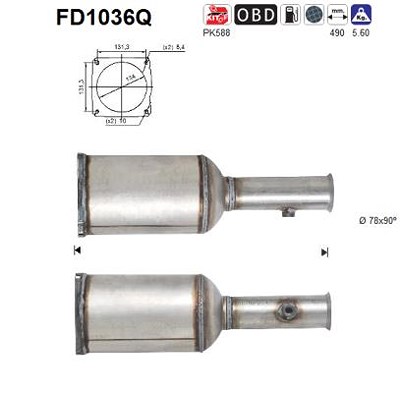 Fppl Ruß-/Partikelfilter, Abgasanlage [Hersteller-Nr. FD1036Q] für Citroën von FPPL