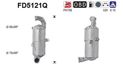 Fppl Ruß-/Partikelfilter, Abgasanlage [Hersteller-Nr. FD5121Q] für Citroën, Peugeot von FPPL