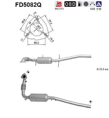 Fppl Ruß-/Partikelfilter, Abgasanlage [Hersteller-Nr. FD5082Q] für Ford von FPPL