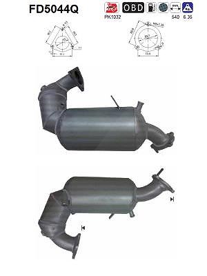 Fppl Ruß-/Partikelfilter, Abgasanlage [Hersteller-Nr. FD5044Q] für Audi von FPPL