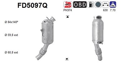 Fppl Ruß-/Partikelfilter, Abgasanlage [Hersteller-Nr. FD5097Q] für BMW von FPPL