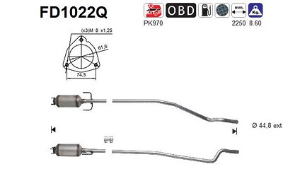 Fppl Ruß-/Partikelfilter, Abgasanlage [Hersteller-Nr. FD1022Q] für Opel von FPPL