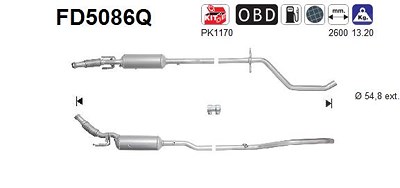 Fppl Ruß-/Partikelfilter, Abgasanlage [Hersteller-Nr. FD5086Q] für Citroën, Peugeot von FPPL