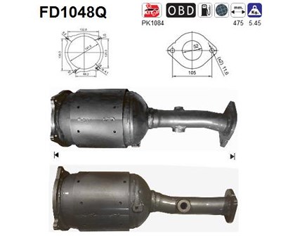 Fppl Ruß-/Partikelfilter, Abgasanlage [Hersteller-Nr. FD1048Q] für Nissan von FPPL