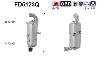 Fppl Ruß-/Partikelfilter, Abgasanlage [Hersteller-Nr. FD5123Q] für Citroën, Peugeot von FPPL