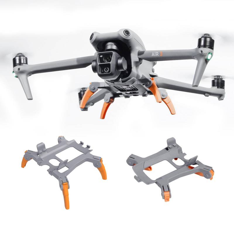 FPVtosky Landefüße für DJI Air 3, DJI Air3 Drone Spider Leg Foldable Extension Landing Gear Kit ，DJI Air 3 Accessories(Orange) von FPVtosky