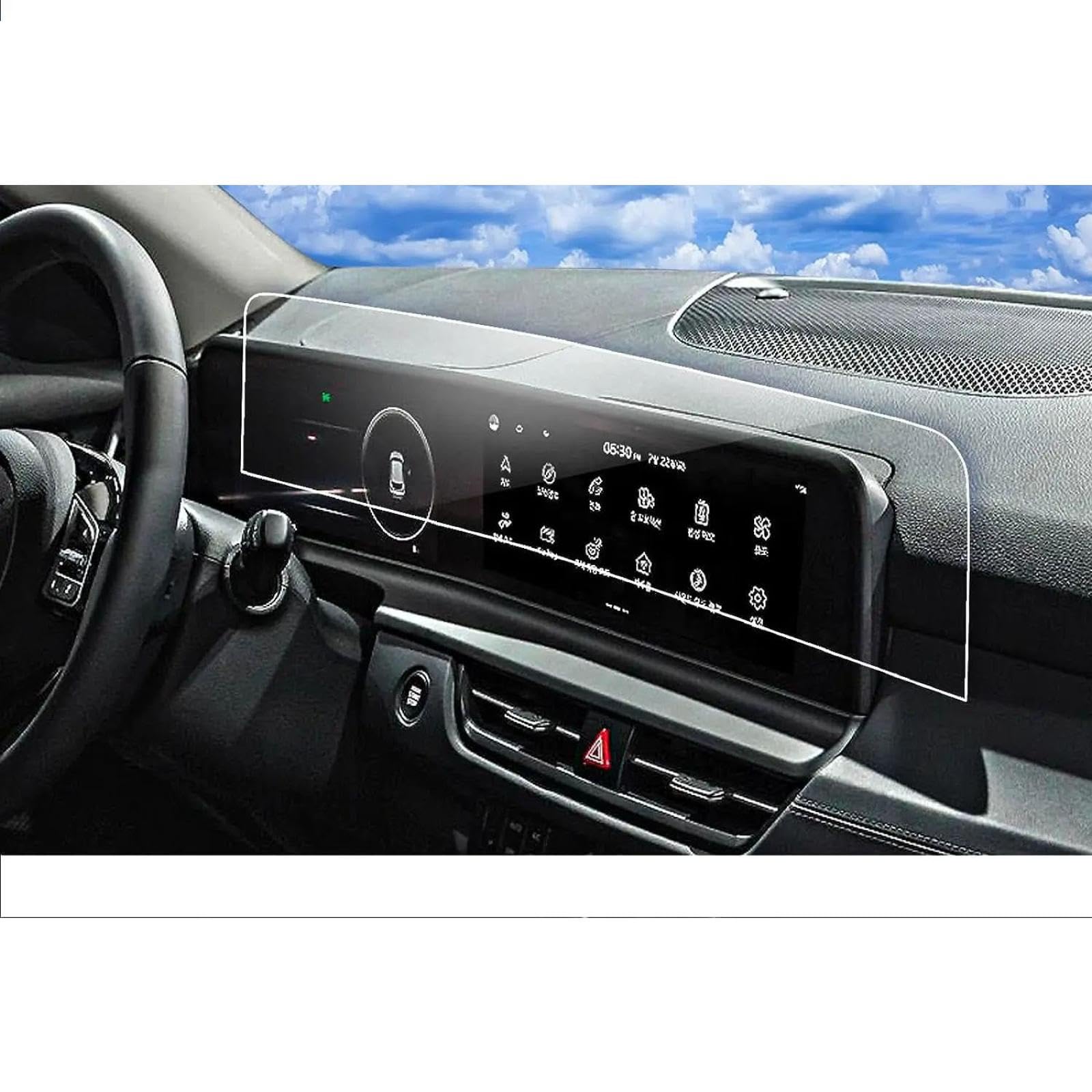 FQUIPCLU Navigation Schutzfolie Für 2024 Kia ​​Seltos TPU-Bildschirmschutzfolie 10,25 Zoll Auto-LCD-GPS-Navigation und Armaturenbrett von FQUIPCLU