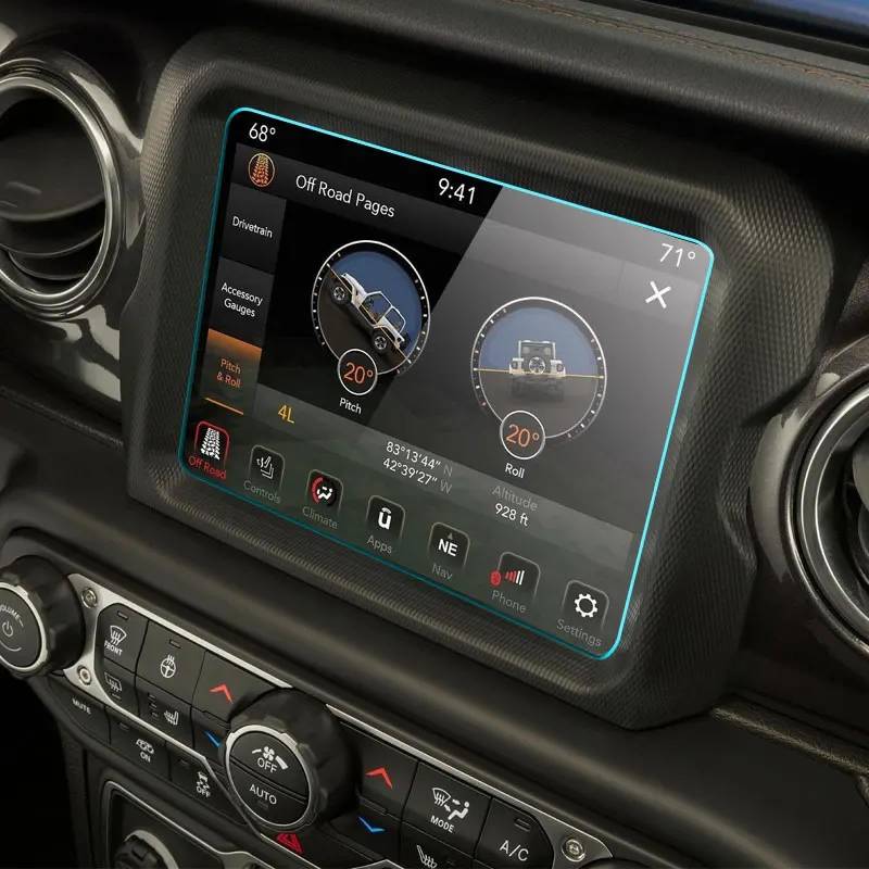 FQUIPCLU Navigation Schutzfolie Für Jeep Wrangler JL Gladiator JT 2018-2023 8,4 Zoll Autonavigation Touchscreen Schutzfolie von FQUIPCLU