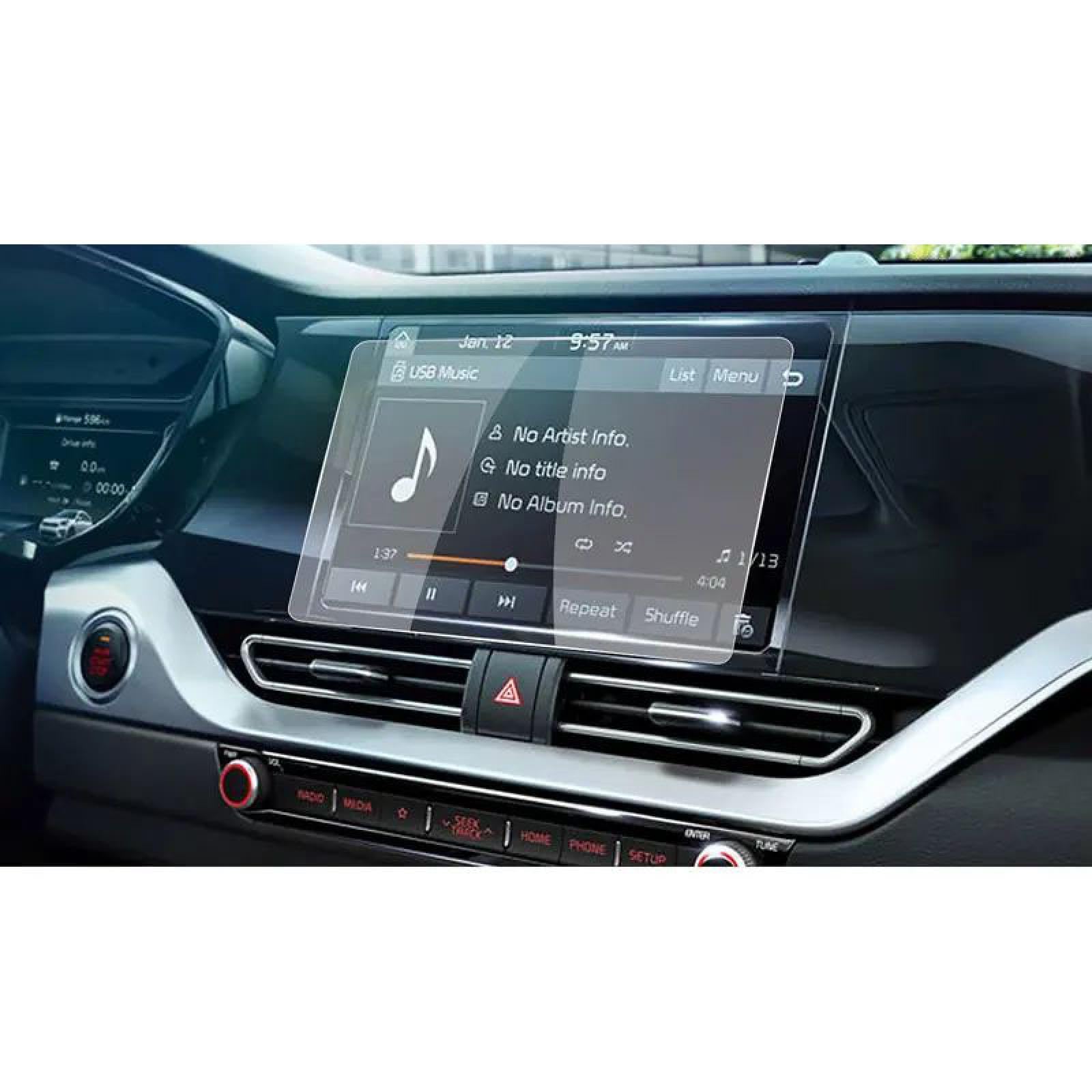 FQUIPCLU Navigation Schutzfolie Für NIRO 2020 8 Zoll Auto Navigation Touch Center Displayschutzfolie aus gehärtetem Glas 208 * 126 MM von FQUIPCLU