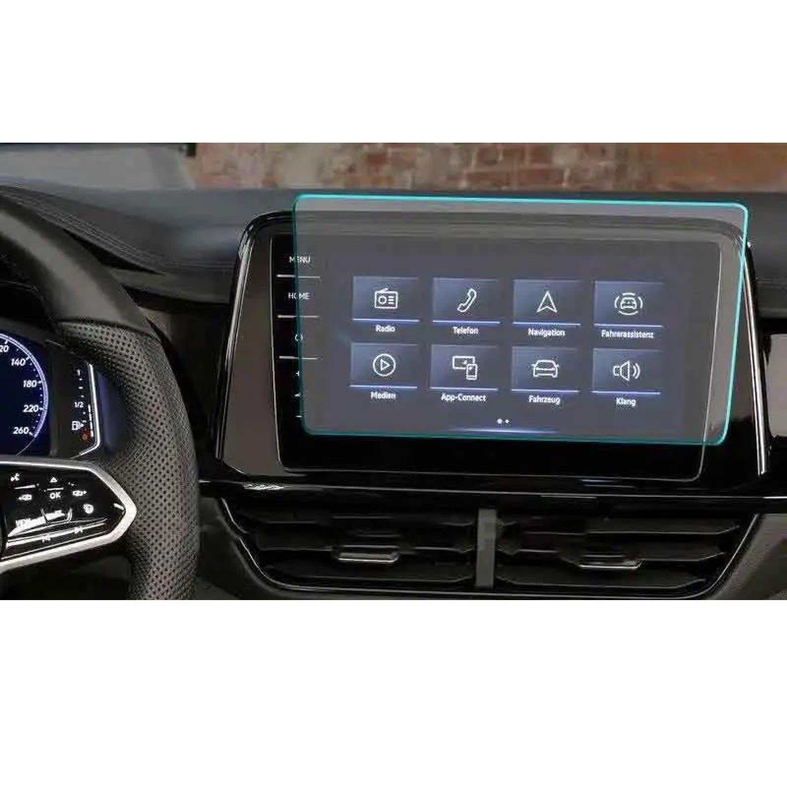 FQUIPCLU Navigation Schutzfolie Für VW T-ROC T ROC 2022 Auto-GPS-Navigation Displayschutzfolie aus gehärtetem Glas (GPS) von FQUIPCLU