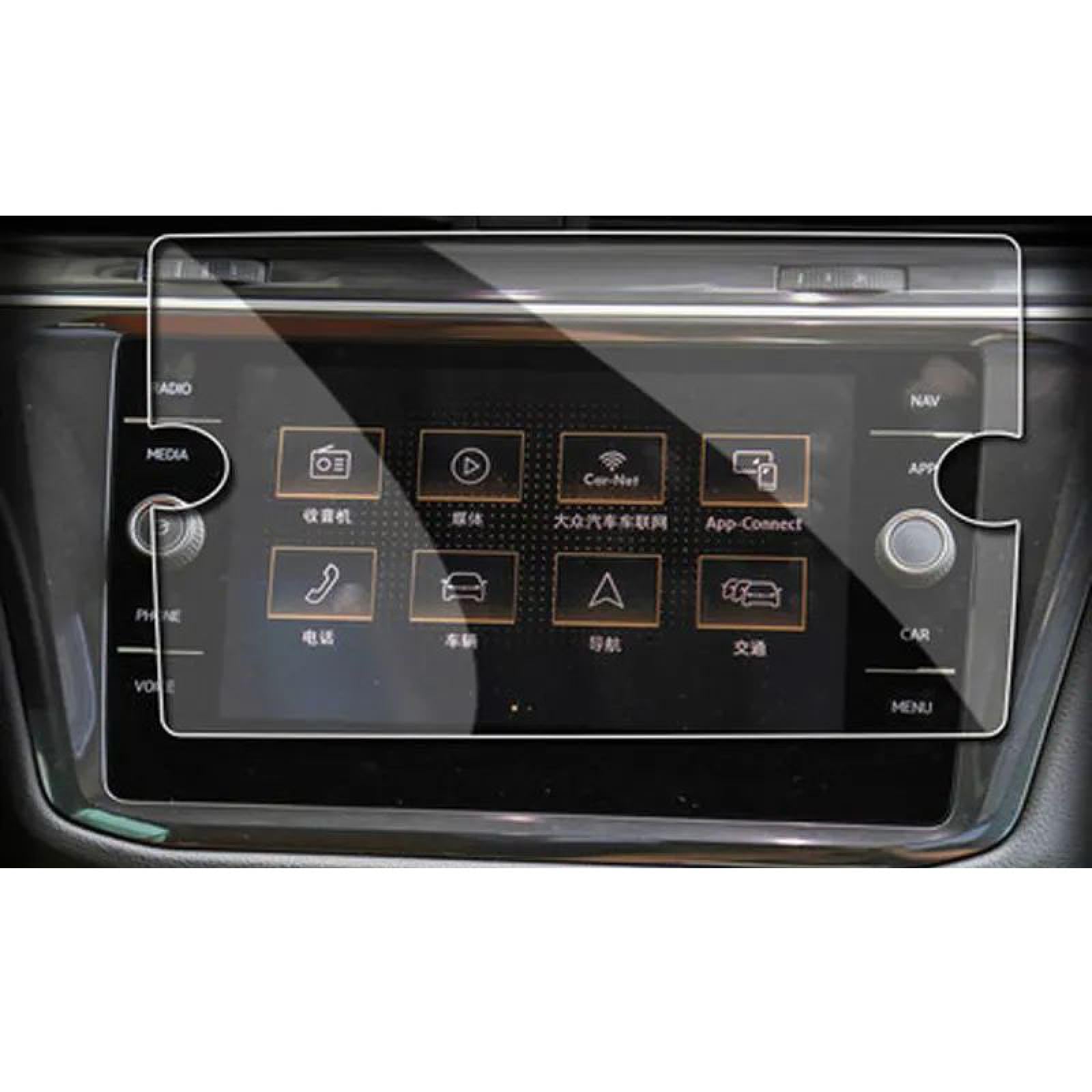 FQUIPCLU Navigation Schutzfolie Für VW Tiguan Atlas 2017-2020 Auto GPS-Navigationsfolie LCD-Bildschirm Schutzfolie aus gehärtetem Glas von FQUIPCLU