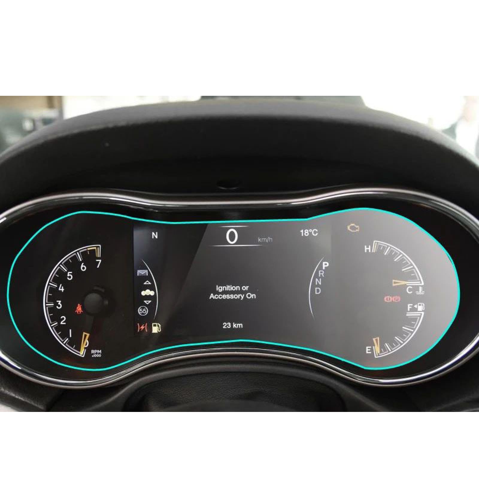 FQUIPCLU Navigation Schutzfolie PET-Displayschutzfolie für Jeep Grand Cherokee 2014–2017, Auto-Instrumententafel-Display, Armaturenbrett-Schutzfolie, LCD-Bildschirm von FQUIPCLU