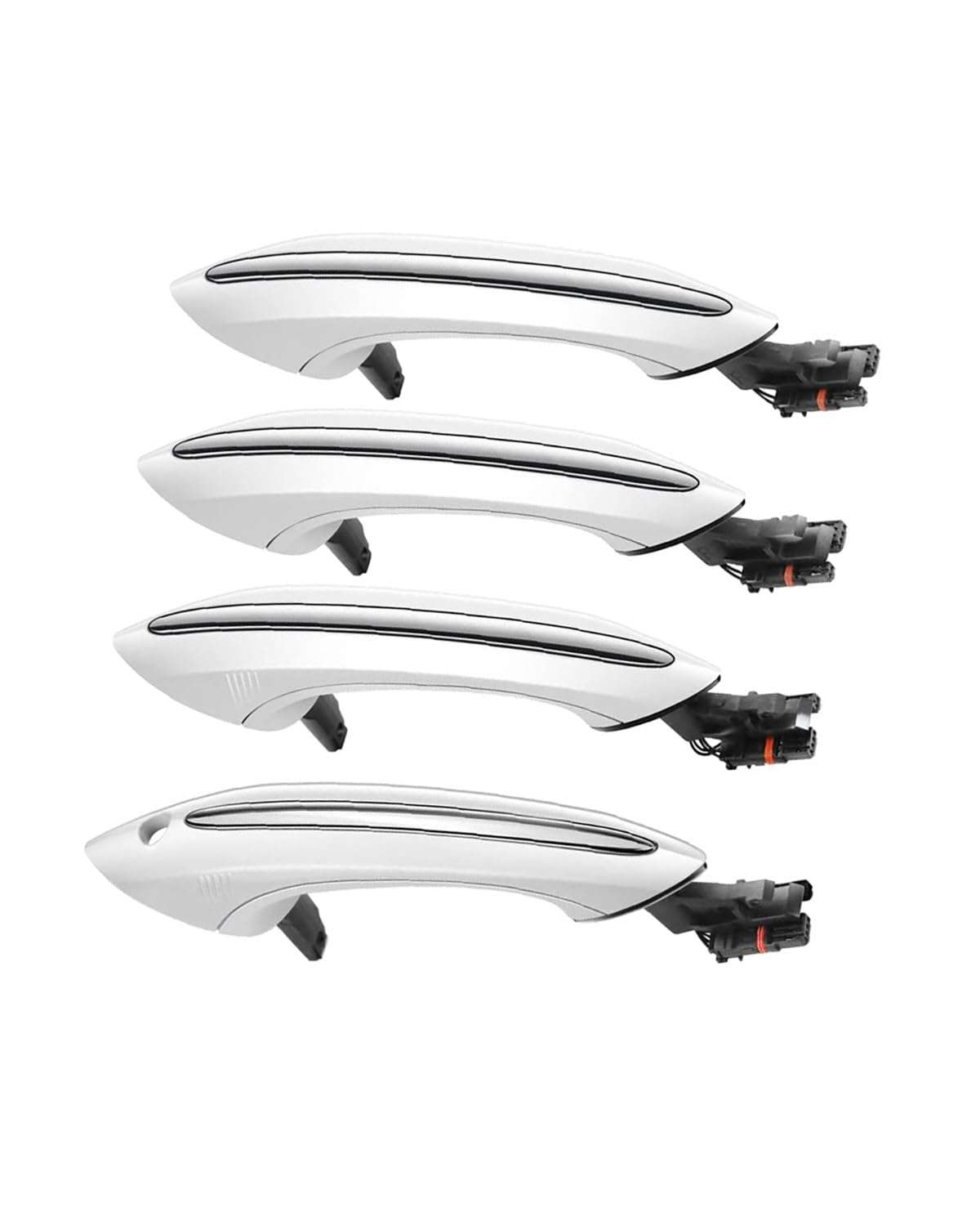 Auto Türgriff 4 Stücke Weiß Auto Außen Komfort Zugang Türgriff Vorne Hinten Links Rechts Für 5 6 7 Serie F07 F10 F11 F06 F12 F13 Türgriff Außen(White) von FQYYWL