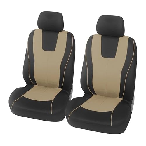 FQYYWL syshi Universal-Komplettset Autositzbezug Autositzbezüge Autositzschutz Van-Sitzbezüge(2 pcs beige Front) von FQYYWL