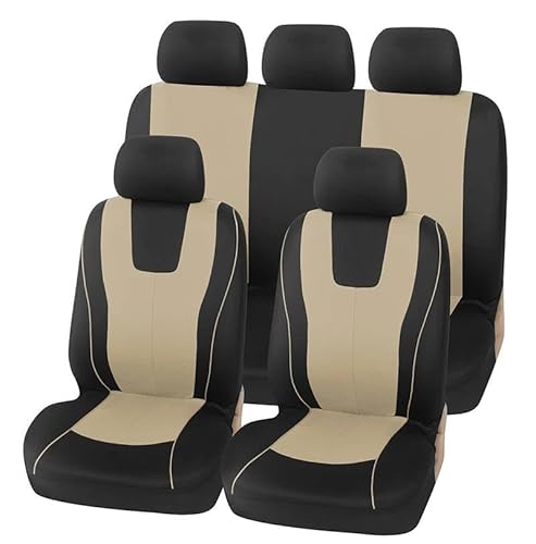 FQYYWL syshi Universal-Komplettset Autositzbezug Autositzbezüge Autositzschutz Van-Sitzbezüge(Full Set beige) von FQYYWL