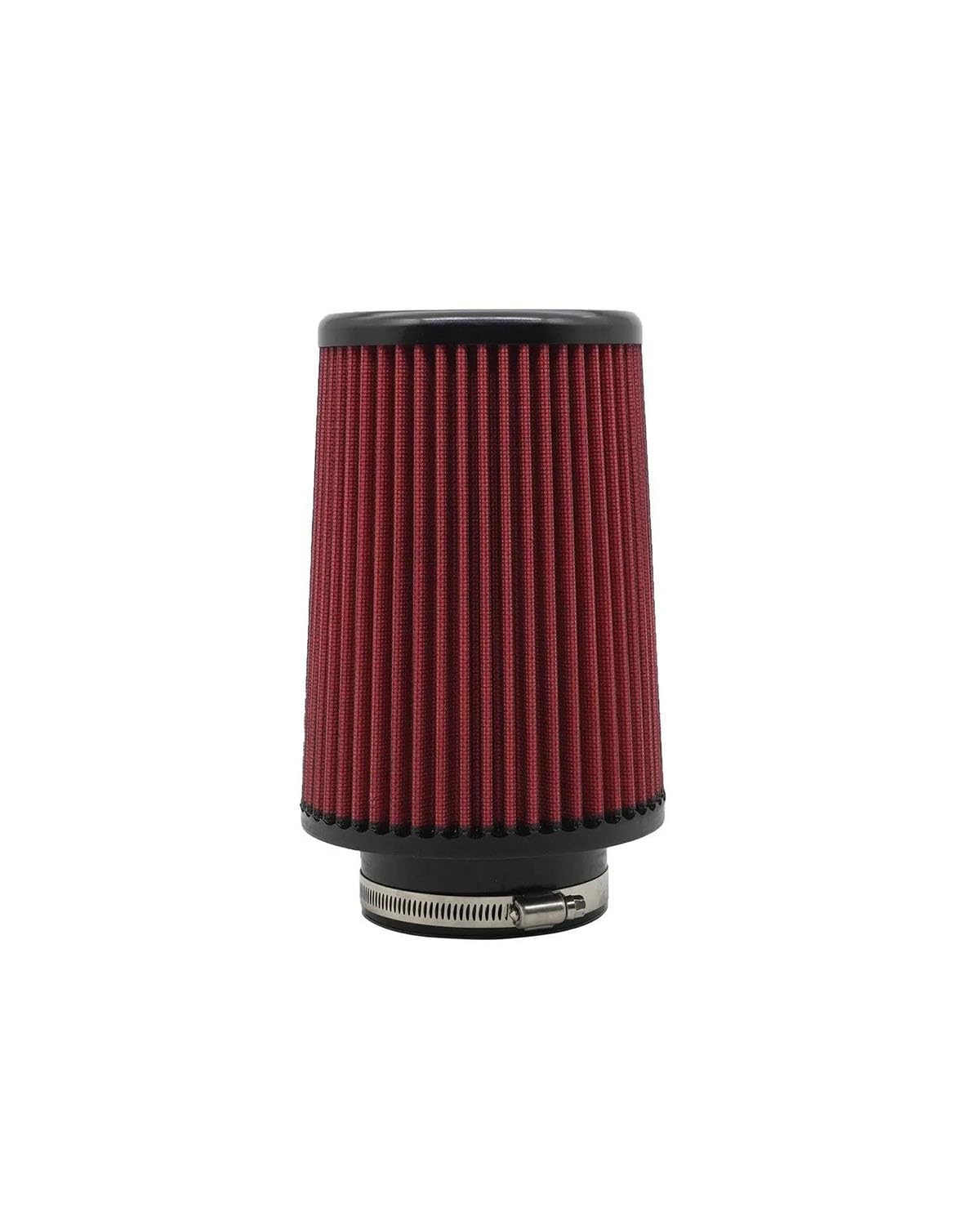 Luftfilter Für Sport Racing Auto Motor Lufteinlass 76MM 89MM Auto Luftfilter Universal Kalt Kegel Lufteinlass Filter Autoluftfilter(89mm-Red) von FQYYWL