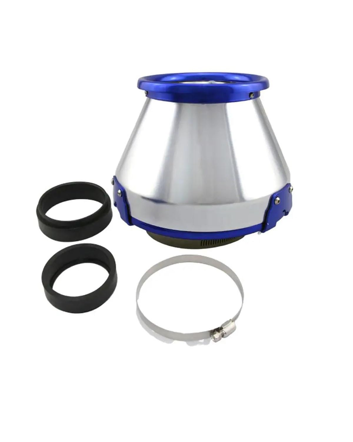 Luftfilter R-EP Universal Luftansaugfilter 76mm Kaltluftansaugfilter Für Rennwagensport Wiederverwendbar Autoluftfilter(Blue) von FQYYWL