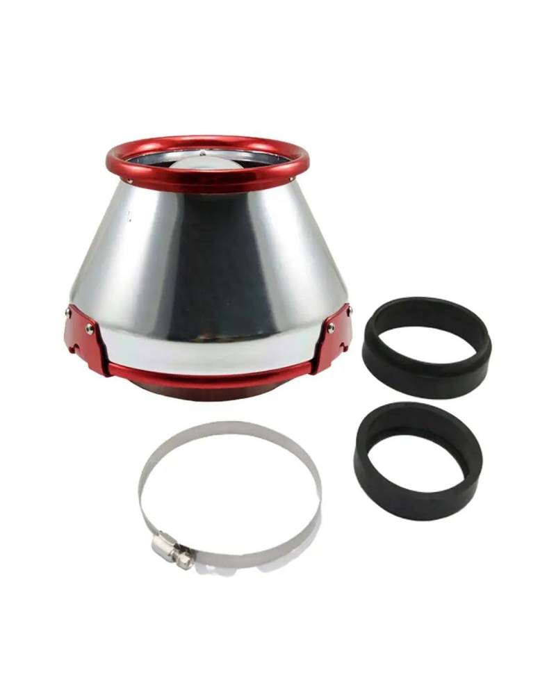 Luftfilter R-EP Universal Luftansaugfilter 76mm Kaltluftansaugfilter Für Rennwagensport Wiederverwendbar Autoluftfilter(Red) von FQYYWL