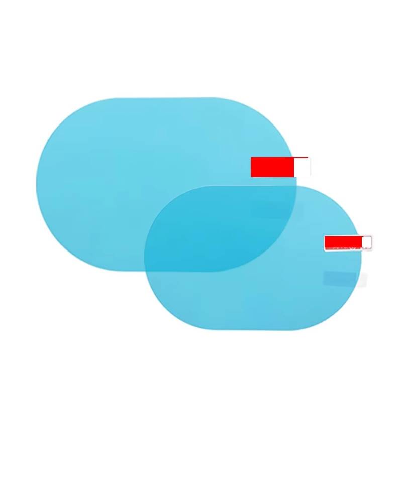 Rückansicht Auto Spiegelfolie Auto-Rückspiegelfolie, Seitenfenster, Regendichte, Klare Folie, 2 Stück, Anti-Beschlag-Fensterspiegel-Schutzfolie, Aufkleber Autospiegelaufkleber(95mmx135mm) von FQYYWL