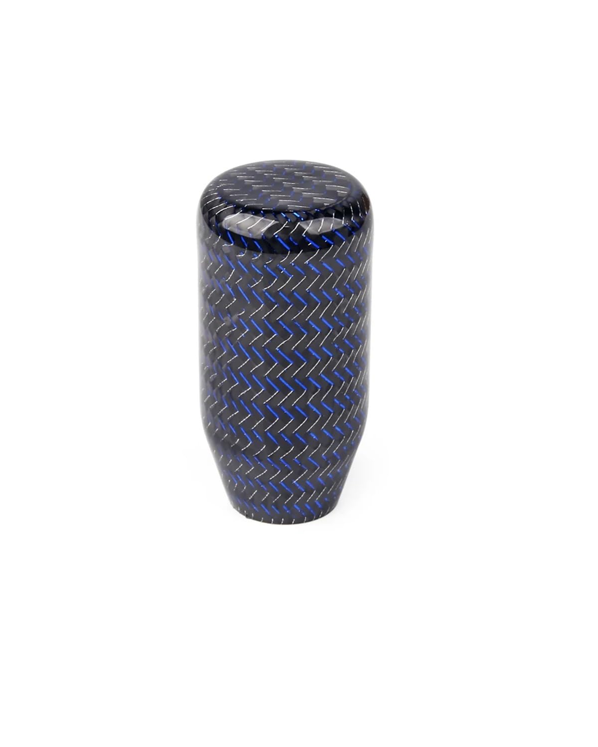 Schaltknauf Für Die Meisten Autodekorationen Klassischer JDM-Stil Universeller Ovaler Kugel-Schaltknauf Aus Kohlefaser Mit 3 Adaptern Shift knob(Blue-70mm) von FQYYWL