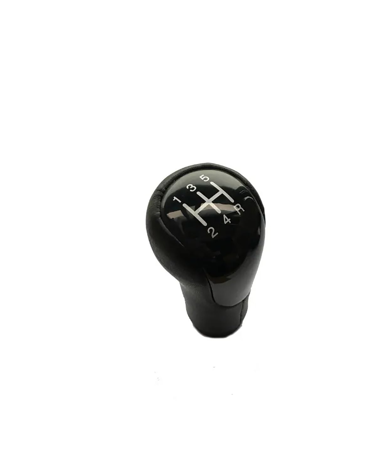 Schaltknauf Für Ford Fiesta MK6 2002-2008 Connect Fusion MT 5 6 Geschwindigkeit Schwarz Silber Auto Shift Schaltknauf Griff Shift Knauf Kopf Auto Styling Shift knob(5 Speed Black) von FQYYWL