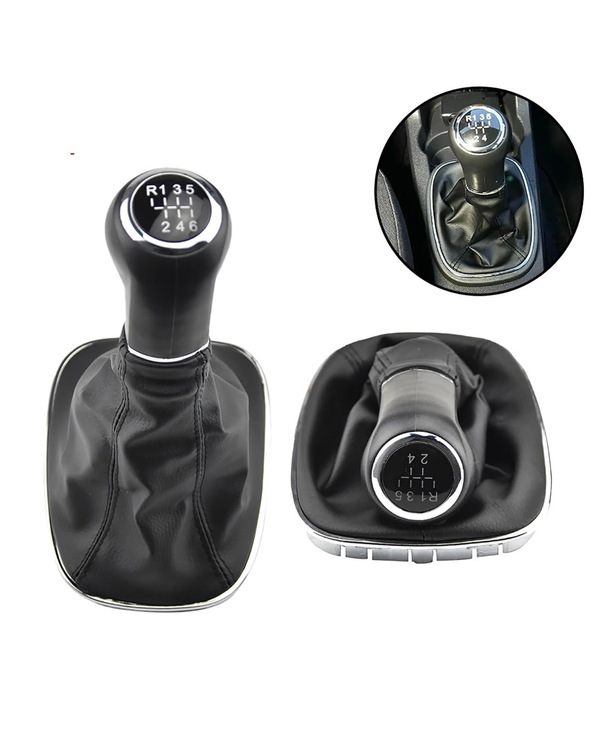 Schaltknauf Für Vauxhall Für Corsa D 2006 2007 2008 2009 2010 2011 2012 2013 2014 5 6 Geschwindigkeit Auto Styling Getriebe Shift Knopf Gaitor Boot Shift knob(6 Speed-Set) von FQYYWL