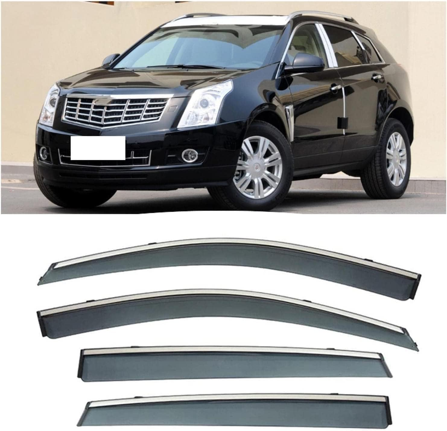 Auto Fenster Wind Deflektoren Visier für Cadillac SRX 2012-2015, Auto Seitenfenster Belüftete Visiere Regenschutz Zubehör Tür Fenster Guard Abdeckung von FQYZJDCZ