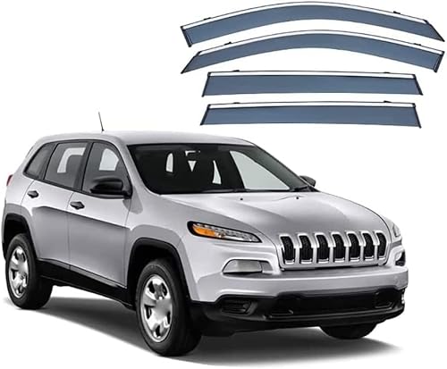 Auto Fenster Wind Deflektoren Visier für Jeep Cherokee 2014+, Auto Seitenfenster Belüftete Visiere Regenschutz Zubehör Tür Fenster Guard Abdeckung von FQYZJDCZ