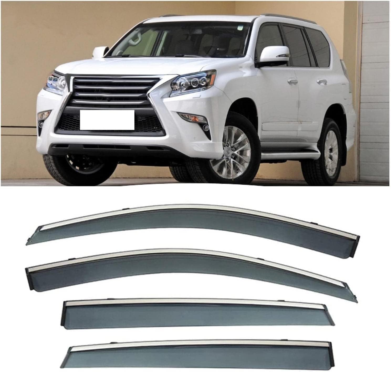 Auto Fenster Wind Deflektoren Visier für Lexus GX400 2012-2016, Auto Seitenfenster Belüftete Visiere Regenschutz Zubehör Tür Fenster Guard Abdeckung von FQYZJDCZ