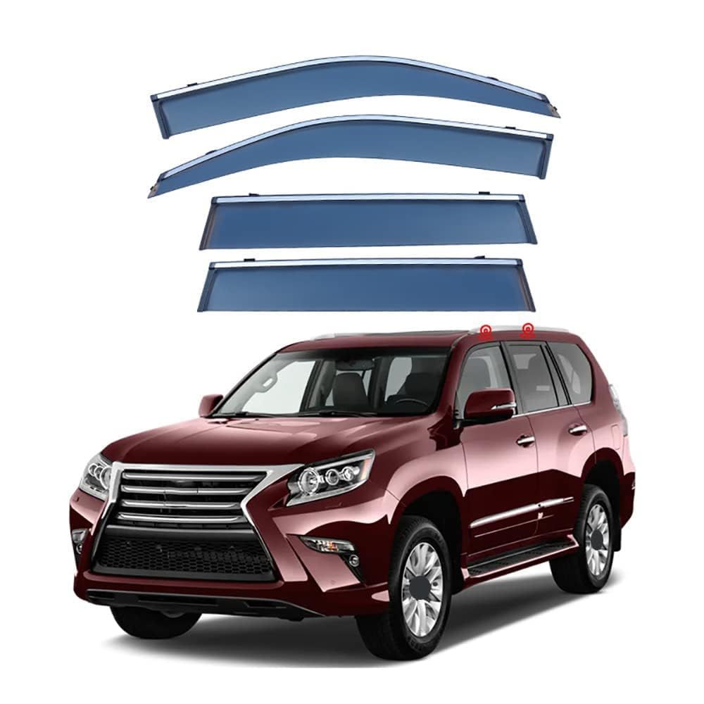 Auto Fenster Wind Deflektoren Visier für Lexus GX460/GX400 J150 2010-2022, Auto Seitenfenster Belüftete Visiere Regenschutz Zubehör Tür Fenster Guard Abdeckung von FQYZJDCZ