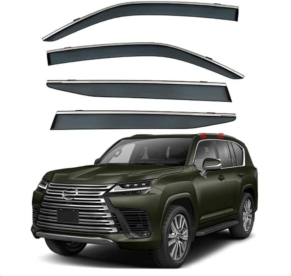 Auto Fenster Wind Deflektoren Visier für Lexus LX500D J310 2022, Auto Seitenfenster Belüftete Visiere Regenschutz Zubehör Tür Fenster Guard Abdeckung von FQYZJDCZ