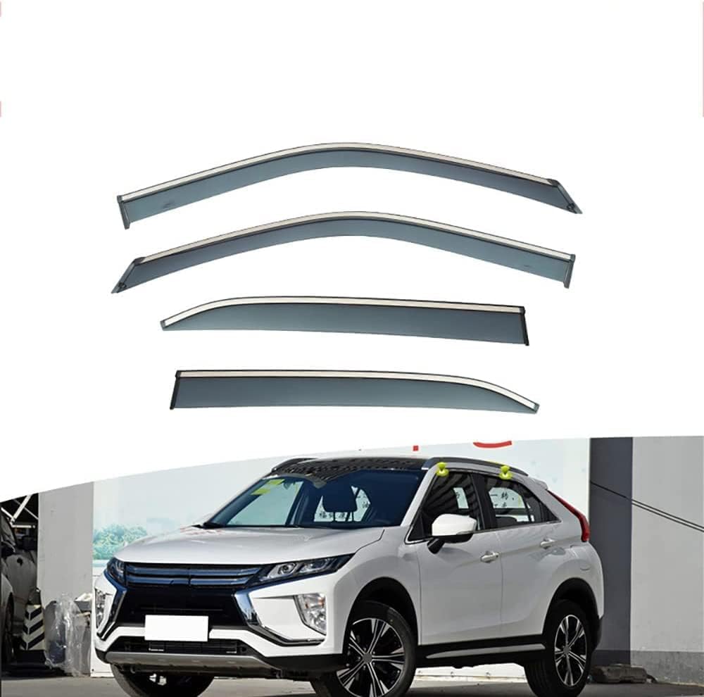 Auto Fenster Wind Deflektoren Visier für Mitsubishi Eclipse Cross 2018+, Auto Seitenfenster Belüftete Visiere Regenschutz Zubehör Tür Fenster Guard Abdeckung von FQYZJDCZ