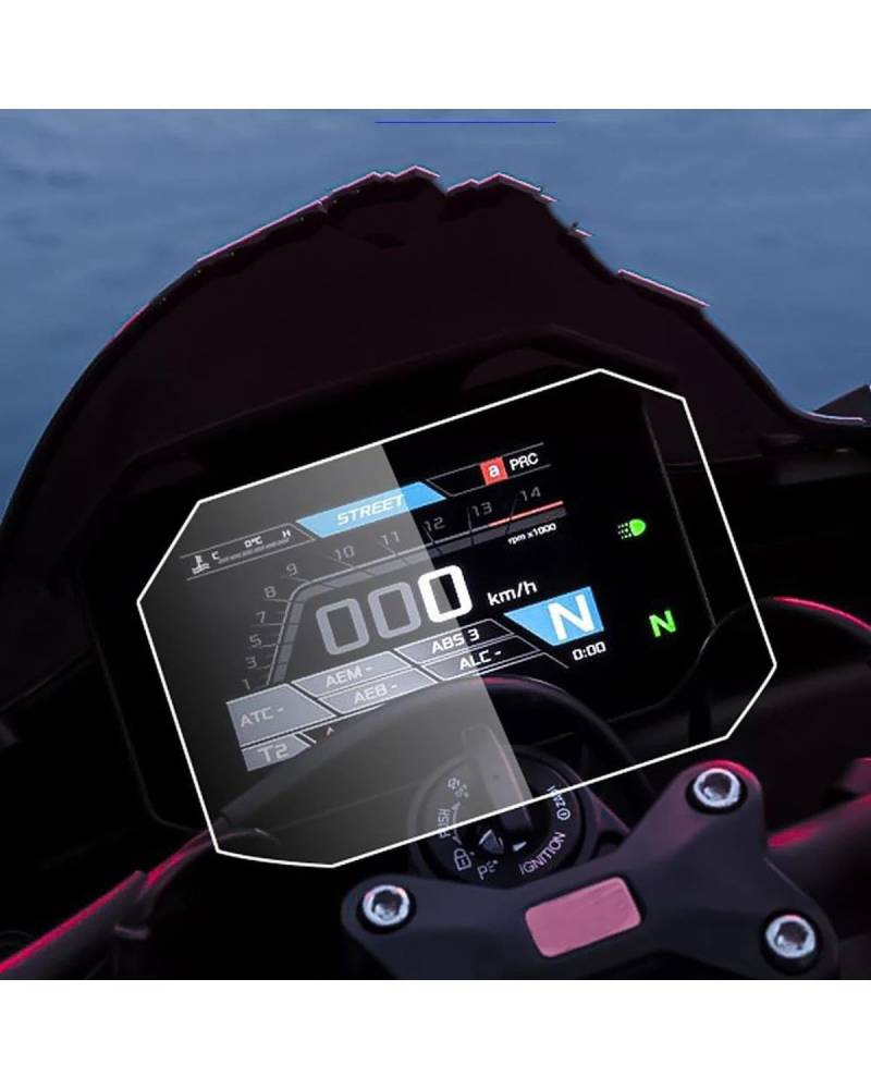 Motorrad Cluster Kratzschutzfolie Für Aprilia Für RS V4 Für TuonoV4 2021 Für Tuono V4 Motorrad Scratch Cluster Screen-Dashboard Schutz Instrument Film(4 Sets) von FRDUIEW