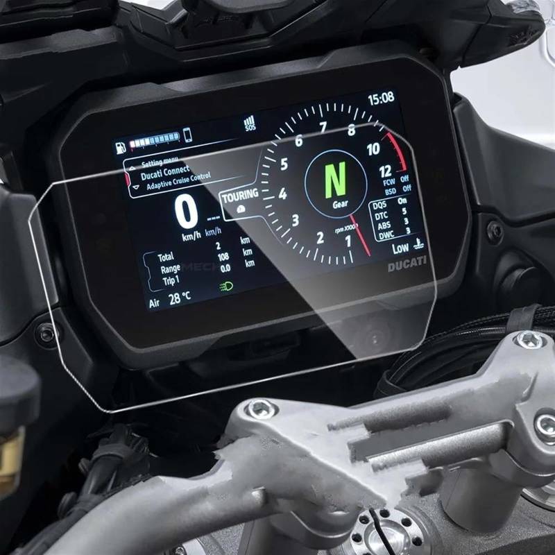 Motorrad Cluster Kratzschutzfolie Für Ducati Für Multistrada V4 Für Pikes Peak V4S Sport 2021 Motorrad Scratch Cluster Screen-Dashboard Schutz Instrument Film(X1) von FRDUIEW