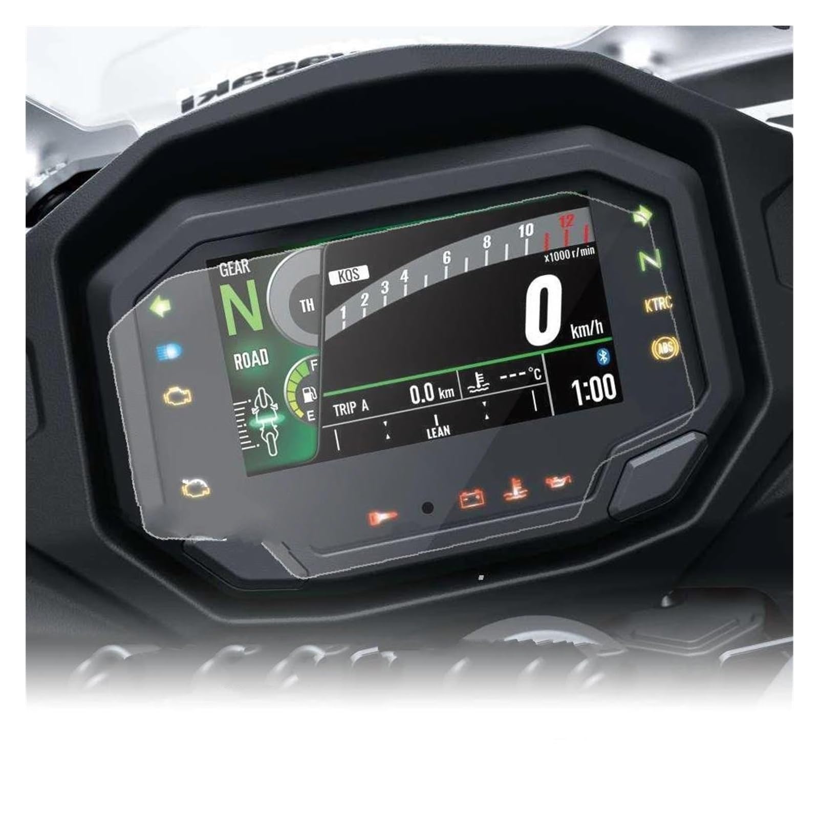 Motorrad Cluster Kratzschutzfolie Für Kawasaki Ninja 1000SX Ninja1000 Ninja1000SX 1000 SX 2020 2021 Scratch Cluster Schutz Instrument Film Bildschirm Dashboard(X1) von FRDUIEW