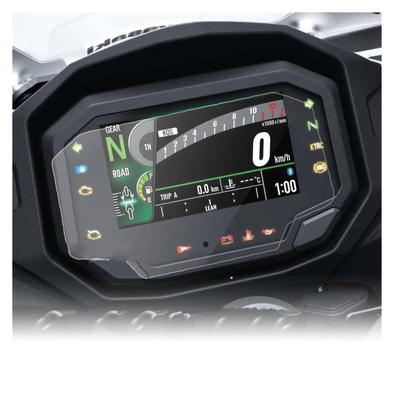 Motorrad Cluster Kratzschutzfolie Für Kawasaki Ninja 1000SX Ninja1000 Ninja1000SX 1000 SX 2020 2021 Scratch Cluster Schutz Instrument Film Bildschirm Dashboard(X4) von FRDUIEW