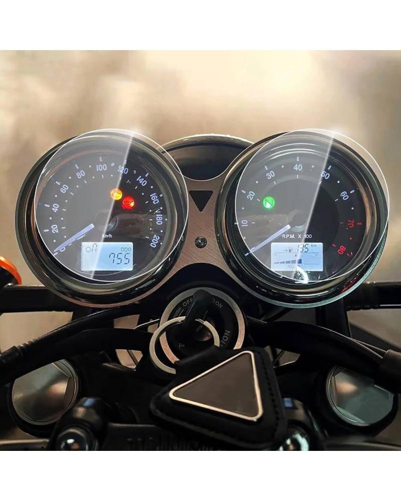 Motorrad Cluster Kratzschutzfolie Für T&riumph Für Bonneville T120 Bonneville T100 Thruxton R Motorrad Scratch Cluster Screen Dashboard Schutz Instrument Film(1 Pieces) von FRDUIEW