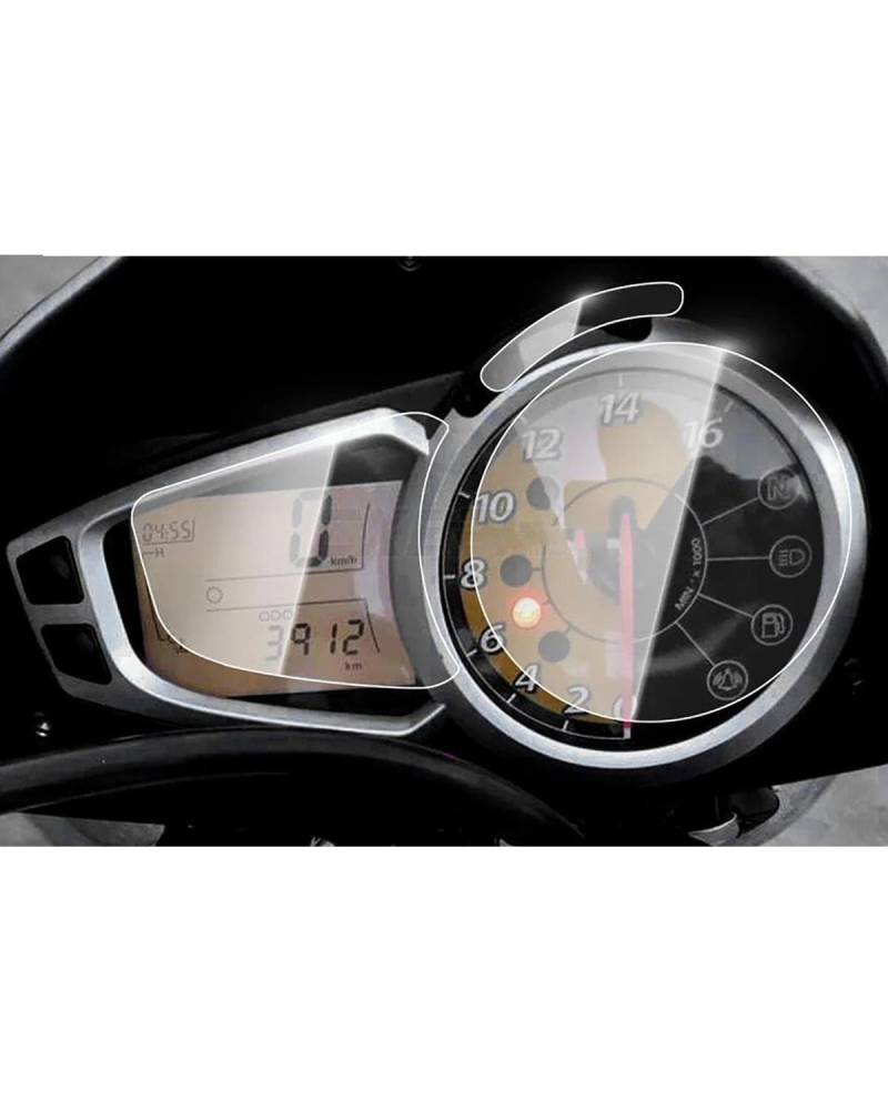 Motorrad Cluster Kratzschutzfolie Für T&riumph Für Geschwindigkeit Für Triple 675 Für Triple675 2 stücke Motorrad Cluster Schutz Film Dashboard Screen Protector von FRDUIEW