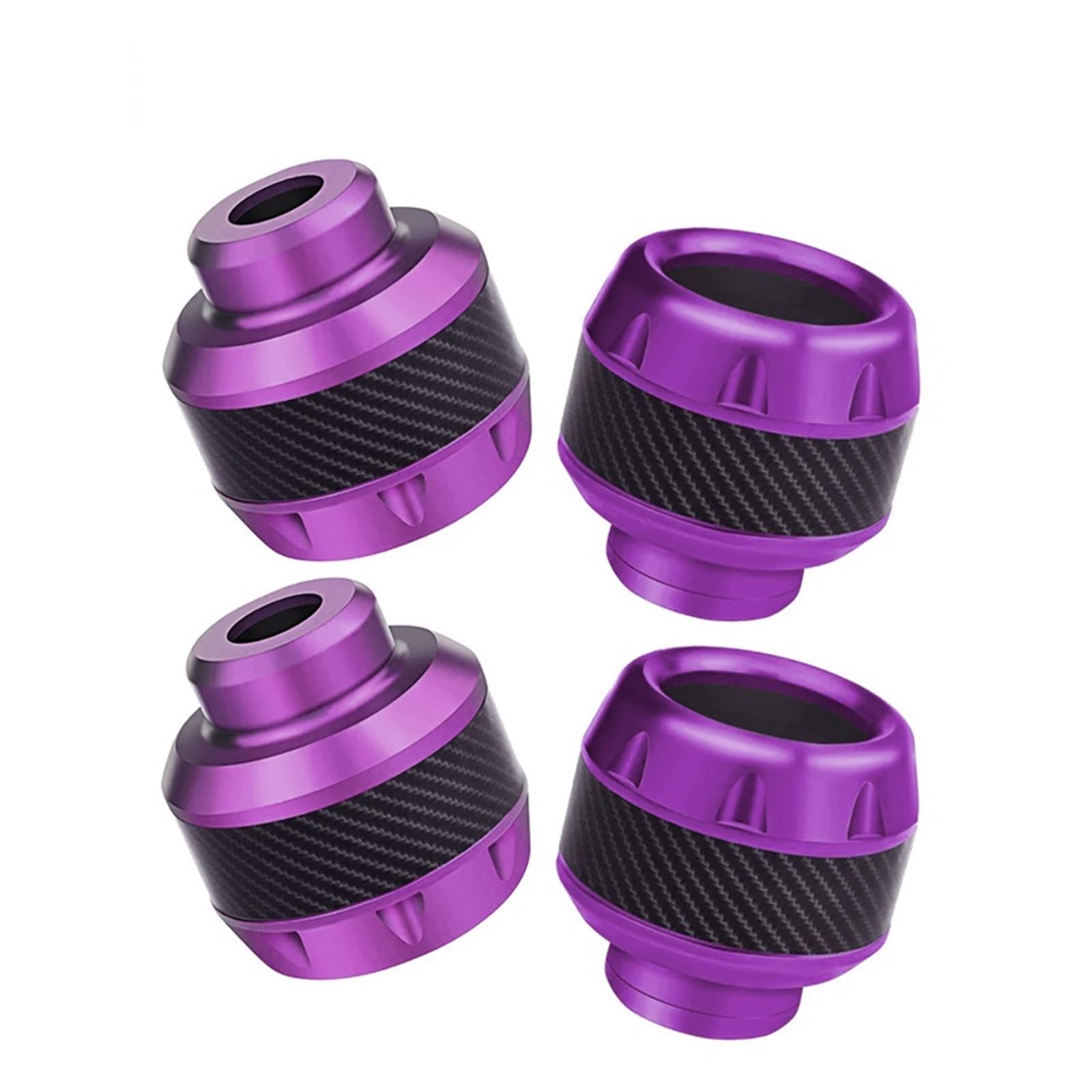 Motorrad-Sturzschutz 2/4Pcs Aluminium Legierung Motorrad Crash-Schutz Roller Rad Gabel Rahmen Fallende Schutz Pads Sliders Moto Außen(4Pcs Purple) von FRDUIEW