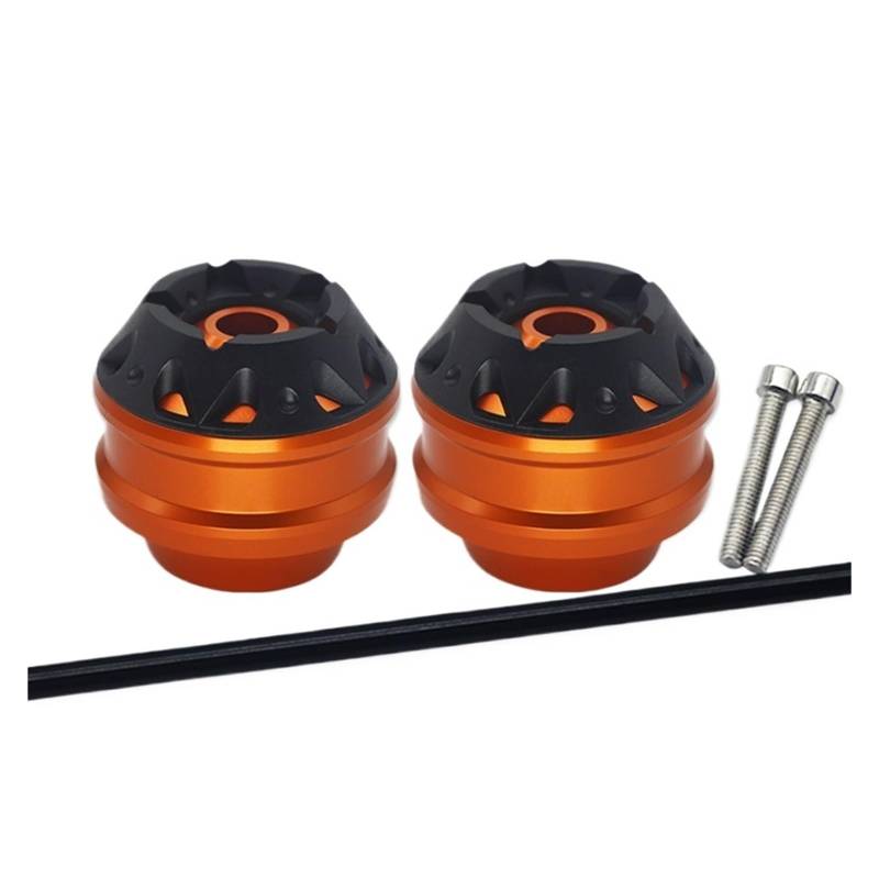 Motorrad-Sturzschutz Für TMAX500 TMAX530 2008-2016 Motorrad Vorder- Und Hinterachse Gabel Rad Crash Slider Kappe Fallen Schutz Pad Tmax530(Front Orange) von FRDUIEW