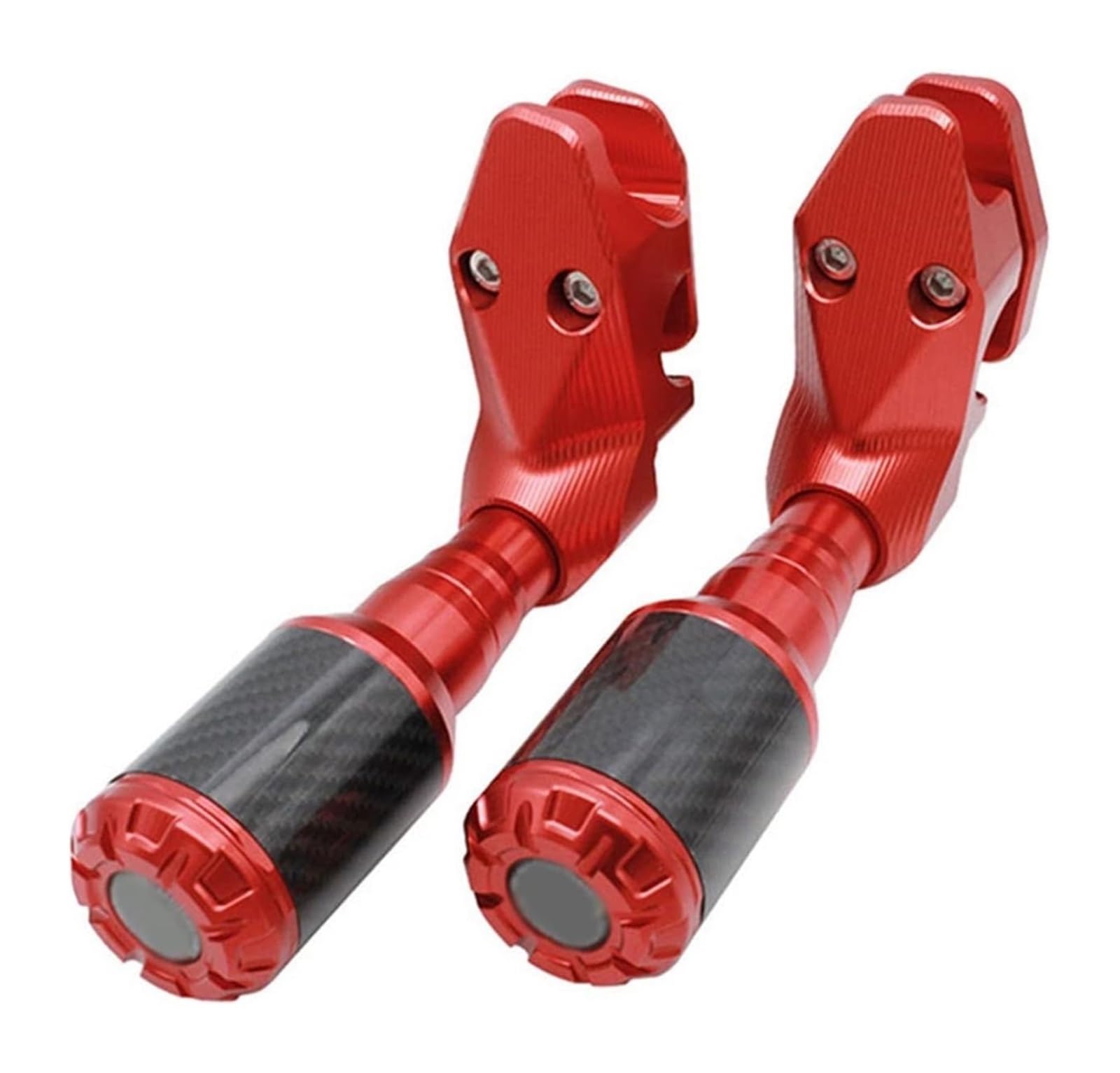 Motorrad-Sturzschutz Motorrad Für CFMOTO 450SR 2022 2023 Rahmen Anti Crash Slider Körper Schutz Fallende Schutzhülle Rahmen Slider Pad Carbon Faser(Red) von FRDUIEW