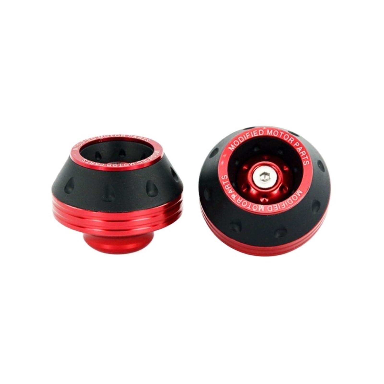 Motorrad-Sturzschutz Universal Motorrad Rad Schutz Crash Pad Motorrad Crash Protektoren Legierung Motocross Fallende Gabel Slider Cups(2pcs Red) von FRDUIEW