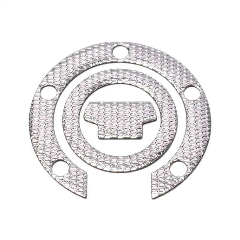 Tank Pads Für Carbon Gas Öl Kappe 1Pcs Tank Pad Schutz Aufkleber Für R1/R6 FZ1 FZ6 FZ6N/8N/09 FZ1000 BT1100 FJR1300 MT07/09 TDM900(Silver) von FRDUIEW