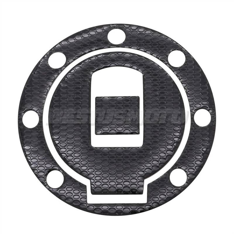 Tank Pads Motorrad Aufkleber Kraftstoff Tankdeckel Abdeckung Pad Aufkleber Für Yamaha YZF R6/R1/600R/600/750/1000 XJ600 FJ1200 XJR1200 XJR400 TDM850(Black) von FRDUIEW