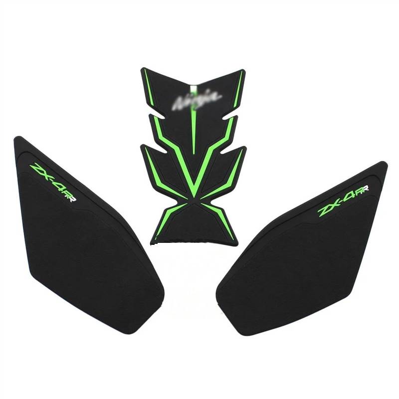 Tank Pads Motorrad Tank Pad Schutz Rutschfester Gummi Aufkleber Aufkleber Seite für Ninja ZX4RR ZX4R ZX-4R ZX-4RR(1Set 3pcs) von FRDUIEW