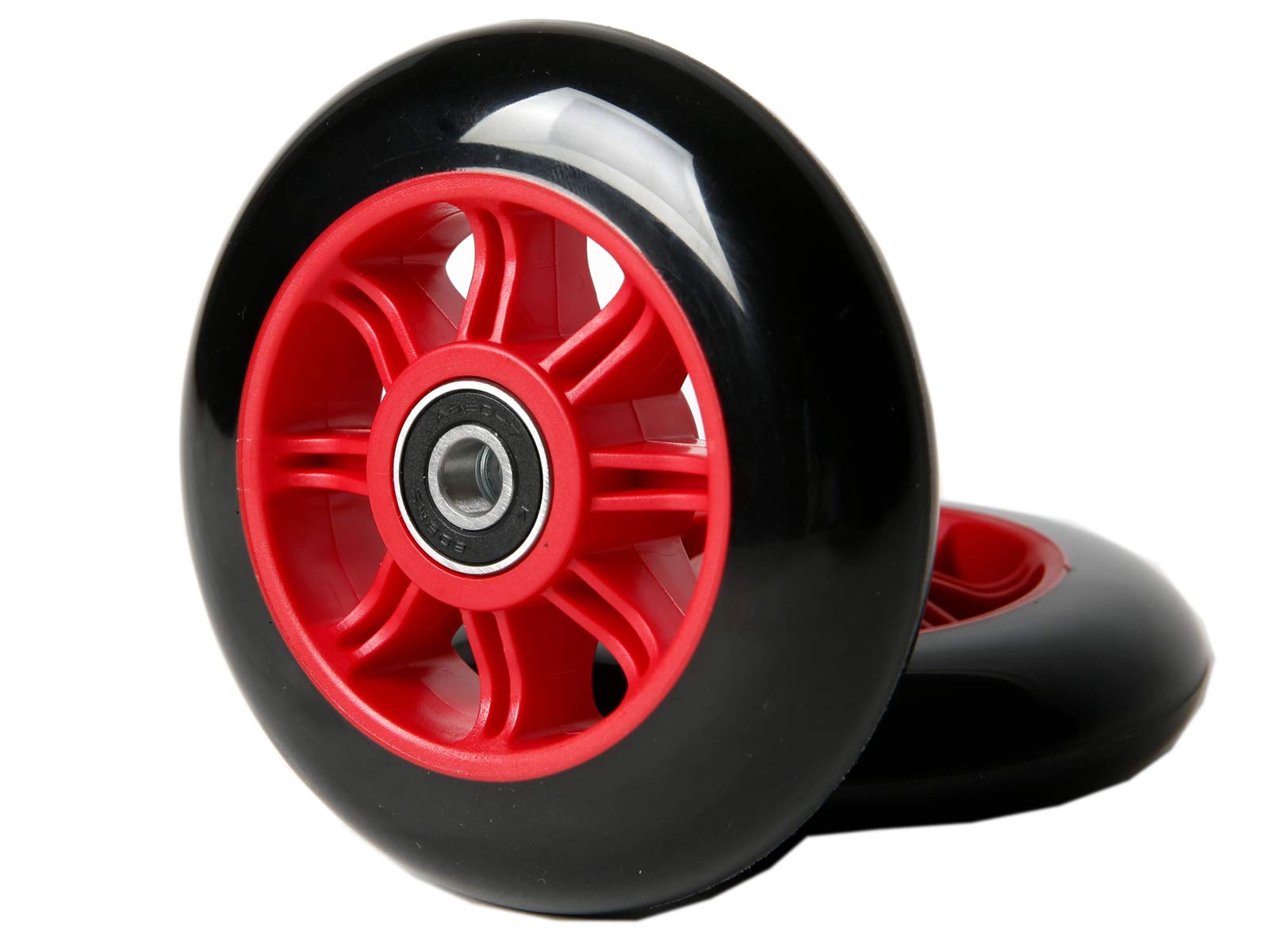 FREEDARE 100mm Ersatzräder Pro Stunt Roller Scooter Räder mit ABEC-7 Lager,85A PU, 2 stücke (100-ROT) von FREEDARE